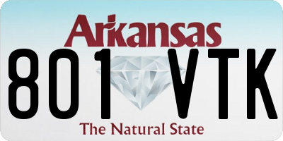 AR license plate 801VTK