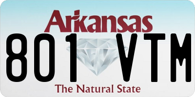AR license plate 801VTM