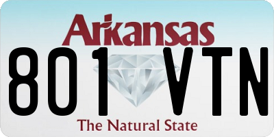 AR license plate 801VTN