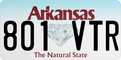 AR license plate 801VTR