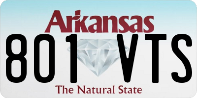 AR license plate 801VTS