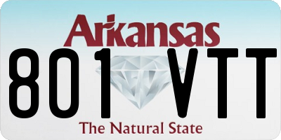 AR license plate 801VTT