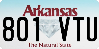 AR license plate 801VTU