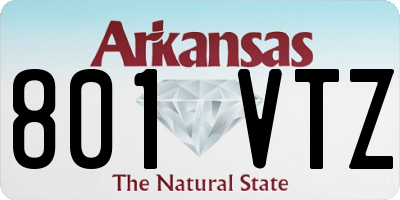 AR license plate 801VTZ