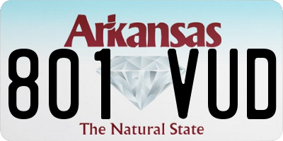AR license plate 801VUD