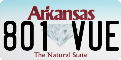 AR license plate 801VUE