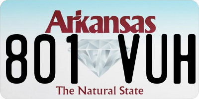 AR license plate 801VUH