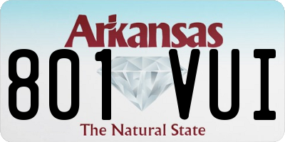 AR license plate 801VUI