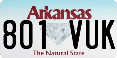 AR license plate 801VUK