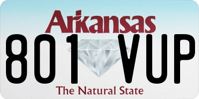 AR license plate 801VUP