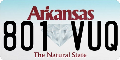 AR license plate 801VUQ
