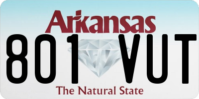 AR license plate 801VUT
