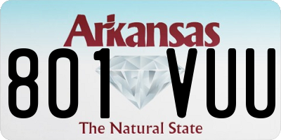 AR license plate 801VUU