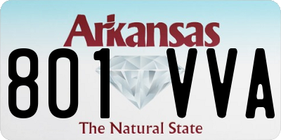 AR license plate 801VVA