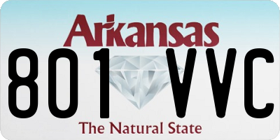 AR license plate 801VVC