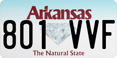 AR license plate 801VVF