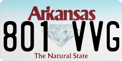 AR license plate 801VVG