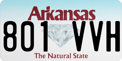 AR license plate 801VVH