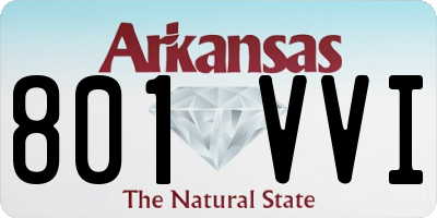 AR license plate 801VVI