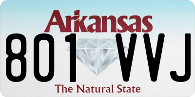 AR license plate 801VVJ