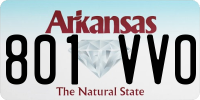 AR license plate 801VVO