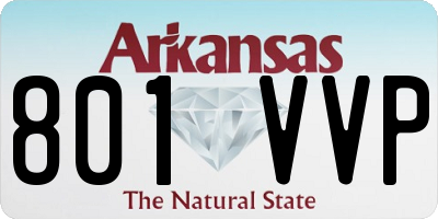 AR license plate 801VVP