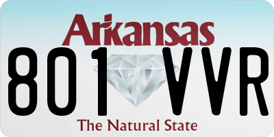 AR license plate 801VVR