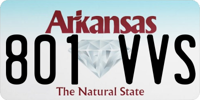 AR license plate 801VVS