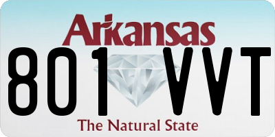 AR license plate 801VVT