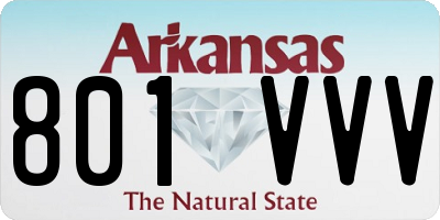 AR license plate 801VVV