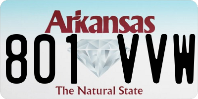 AR license plate 801VVW