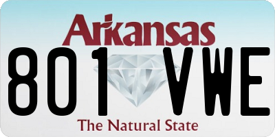 AR license plate 801VWE