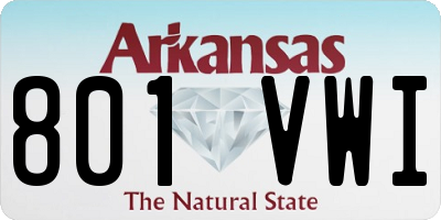 AR license plate 801VWI
