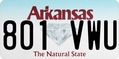 AR license plate 801VWU