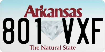 AR license plate 801VXF