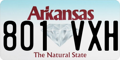 AR license plate 801VXH