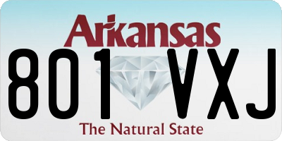 AR license plate 801VXJ