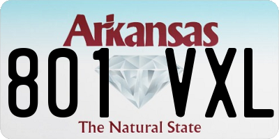AR license plate 801VXL