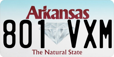 AR license plate 801VXM