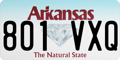 AR license plate 801VXQ