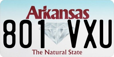 AR license plate 801VXU