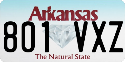 AR license plate 801VXZ