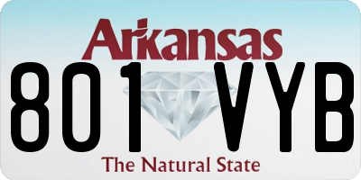 AR license plate 801VYB
