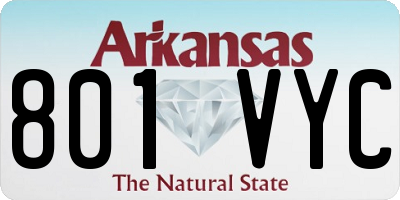 AR license plate 801VYC