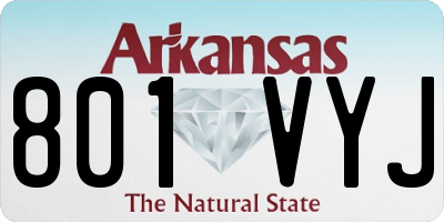 AR license plate 801VYJ