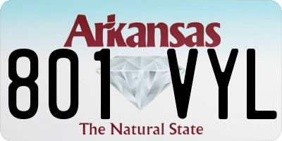 AR license plate 801VYL