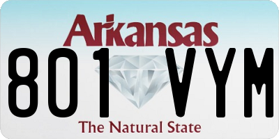 AR license plate 801VYM