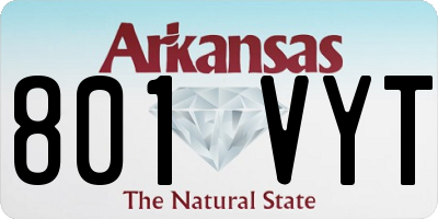 AR license plate 801VYT