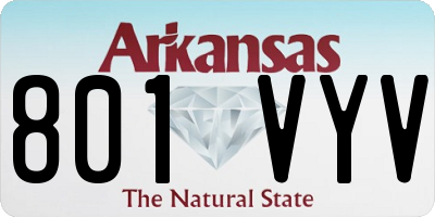 AR license plate 801VYV
