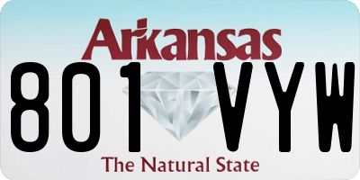 AR license plate 801VYW
